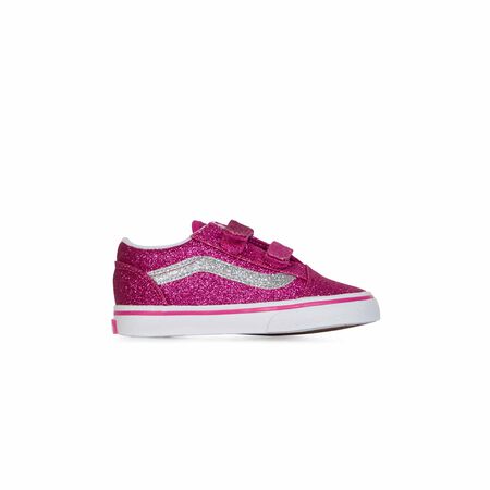 VANS old skool OLD SKOOL V GLITTER ROSE/BLANC BÉBÉ
