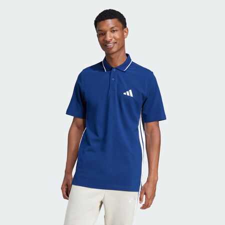 ADIDAS ORIGINALS Polo piqué 3 bandes Essentials Dark Blue / White HOMME