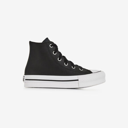 CONVERSE chuck taylor all star CHUCK TAYLOR ALL STAR EVA LIFT HI LEATHE NOIR/BLANC TODDLERS