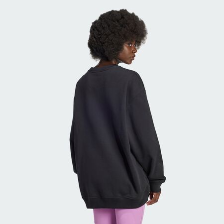 ADIDAS ORIGINALS Sweat-shirt oversize molleton Essentials Black FEMME
