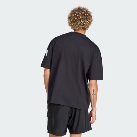 ADIDAS SPORTSWEAR T-shirt logo à 3 bandes coupe ample Essentials Black / White HOMME