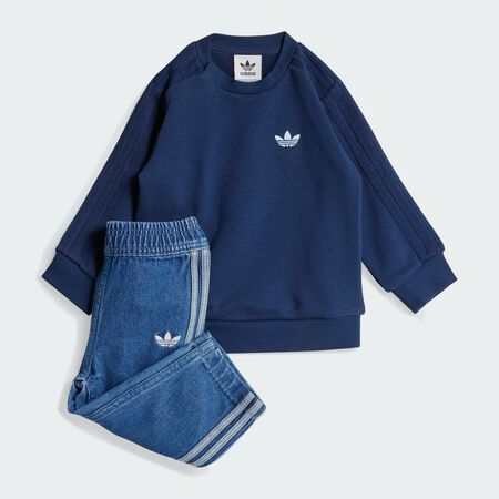 ADIDAS ORIGINALS Ensemble haut ras-du-cou Denim Enfants Medium Blue Denim / Night Indigo CADET