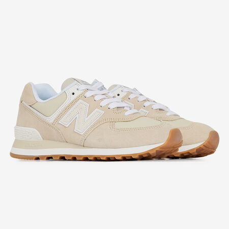 NEW BALANCE 574 574 BEIGE/BLANC FEMME