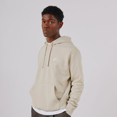 NIKE HOODIE CLUB SMALL LOGO ECRU HOMME