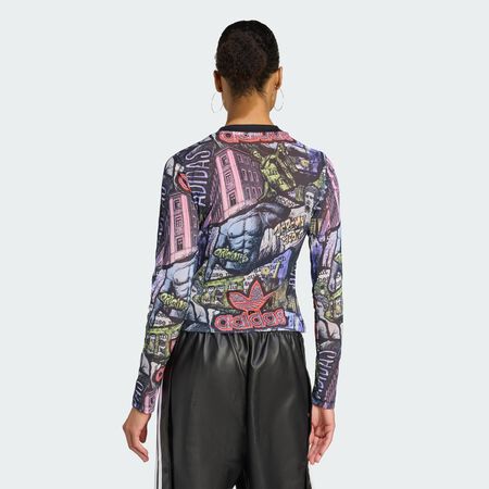 ADIDAS ORIGINALS T-shirt adidas x Jeremy Scott AOP Power Mesh Multicolor FEMME