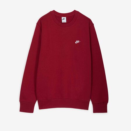 NIKE SWEAT CREW CLUB BURGUNDY/WHITE MEN