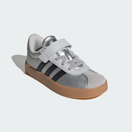 ADIDAS SPORTSWEAR VL Court 3.0 Skateboarding Shoes Kids Silver Metallic / Core Black / Light Solid Grey TODDLERS