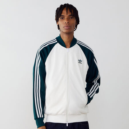 JACKET FZ SUPERSTAR : WHITE/GREEN