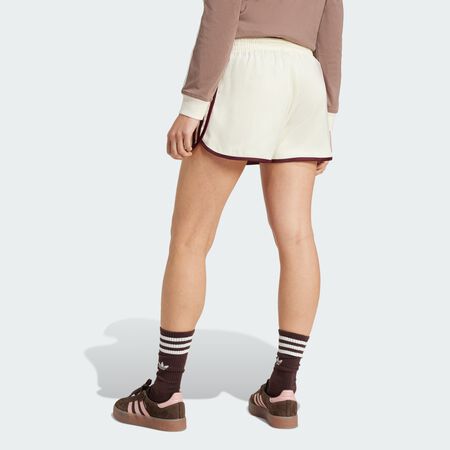 ADIDAS ORIGINALS Short Sprinter 3 bandes Adicolor Cream White / Maroon FEMME