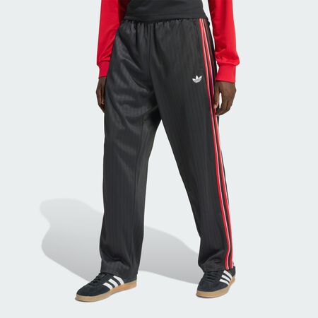 FIREBIRD LOOSE PINSTRIPES TRACK PANTS : Black