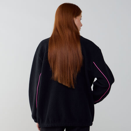 NIKE JACKET FZ SHERPA NOIR/ROSE FEMME