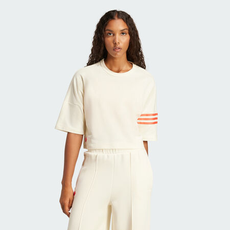 ADIDAS ORIGINALS Neuclassics Tee Cream White / Real Coral WOMEN