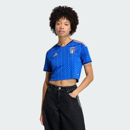 ADIDAS PERFORMANCE Maillot cropped Italie 26 Domicile Bold Blue FEMME
