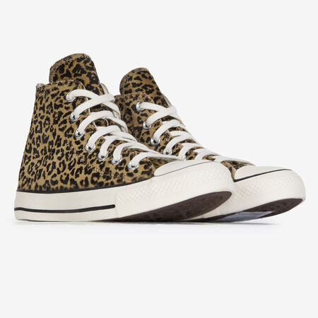 CONVERSE chuck taylor all star CTAS HI PONY HAIR LEOPARD MARRON/NOIR FEMME