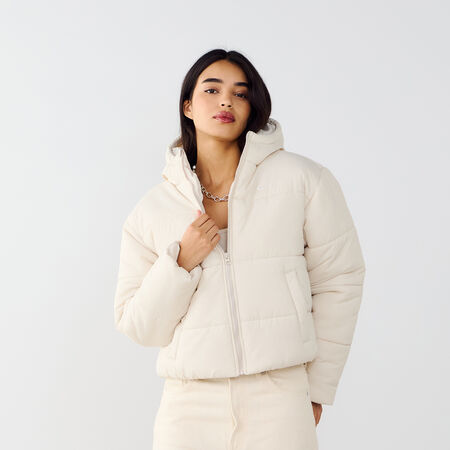 NIKE DOUDOUNE PUFFER BEIGE/BLACK WOMEN
