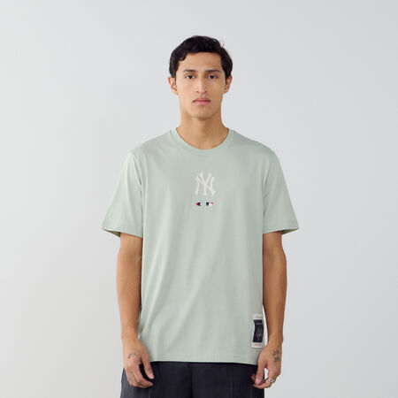CHAMPION TEE SHIRT NY YANKEES GREEN/WHITE MEN