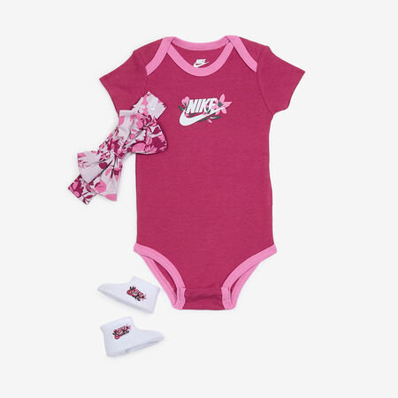 NIKE 3 PC SET FLORAL ROSE BÉBÉ