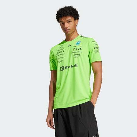 ADIDAS PERFORMANCE MERCEDES - AMG PETRONAS FORMULA ONE TEAM SET UP TEE Solar Green / Black MEN