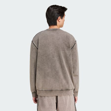 ADIDAS ORIGINALS Premium Essentials Retro Washed Crew Sweatshirt Black MEN