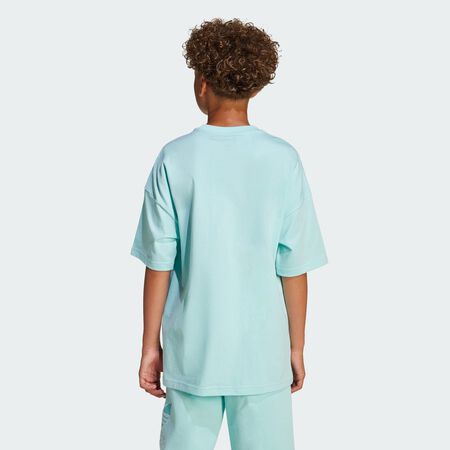 ADIDAS ORIGINALS Oversize Trefoil Tee Semi Flash Aqua JUNIOR