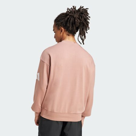 ADIDAS ORIGINALS Sweat-shirt logo à 3 bandes coupe ample Essentials Warm Clay / White HOMME