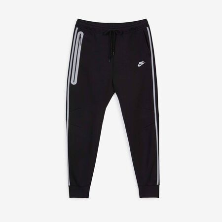 NIKE PANT JOGGER TECH FLEECE REFLECTIVE BLACK/WHITE MEN