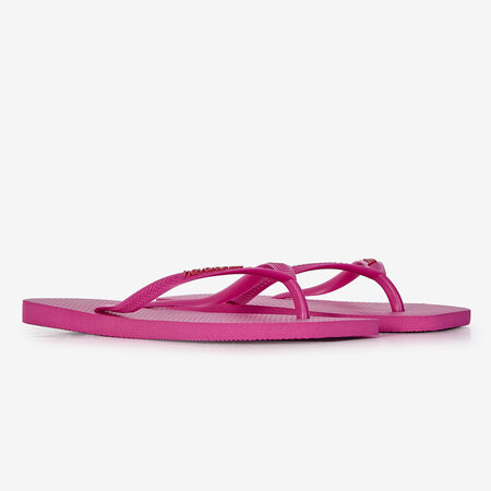 HAVAIANAS SLIM SQUARE LOGO POP UP PINK WOMEN