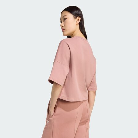 ADIDAS ORIGINALS T-shirt asymétrique à 3 bandes Warm Clay FEMME