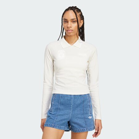 ADIDAS ORIGINALS T-shirt manches longues blason Off White FEMME