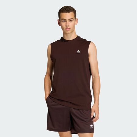 ADIDAS ORIGINALS TREFOIL ESSENTIALS SLEEVELESS TEE Aurora Coffee MEN