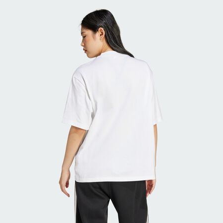 ADIDAS SPORTSWEAR T-shirt boyfriend Essentials Contemporary Logo White FEMME