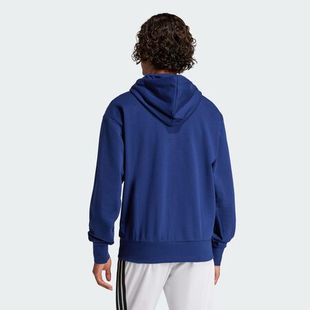 ADIDAS ORIGINALS Sweat-shirt à capuche French terry grand logo Essentials Dark Blue / White HOMME
