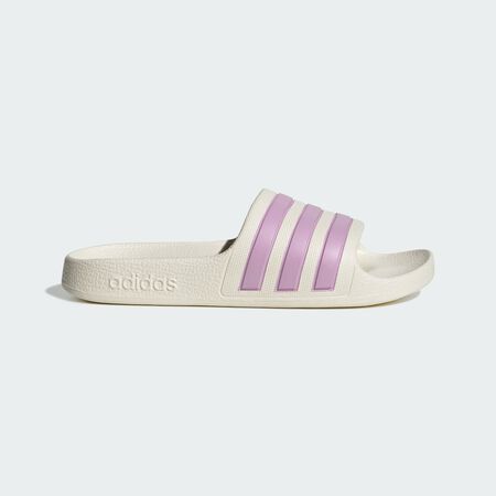 Adilette Aqua Slides Kids : Off White / Bliss Lilac / Off White