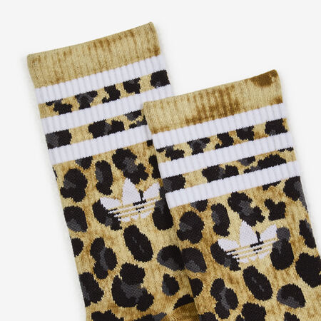ADIDAS ORIGINALS CHAUSSETTES X2 CREW LEOPARD MARRON/BLANC MIXTE
