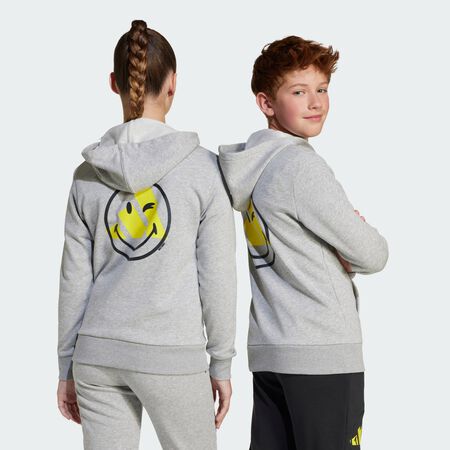 ADIDAS SPORTSWEAR Sweat-shirt à capuche adidas x Smileyworld Enfants Medium Grey Heather / Bright Yellow JUNIOR