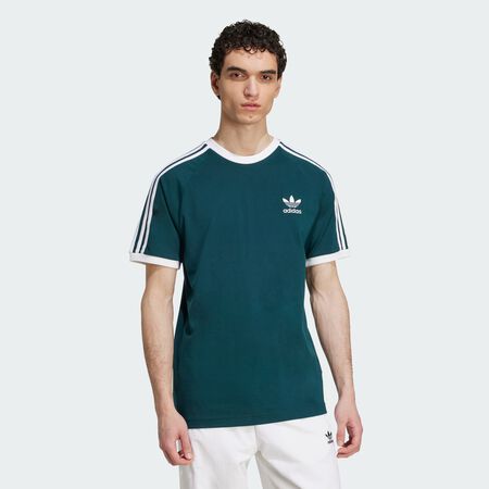 T-shirt 3 bandes Adicolor Classics : Aurora Ivy / White