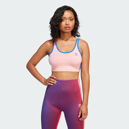 ADIDAS ORIGINALS Brassière Adicolor 3 bandes Semi Pink Spark / Blue FEMME