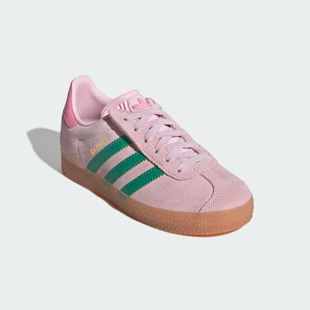 ADIDAS ORIGINALS Chaussure lacets élastiques Gazelle Comfort Closure Enfants Clear Pink / Court Green / Bliss Pink BÉBÉ