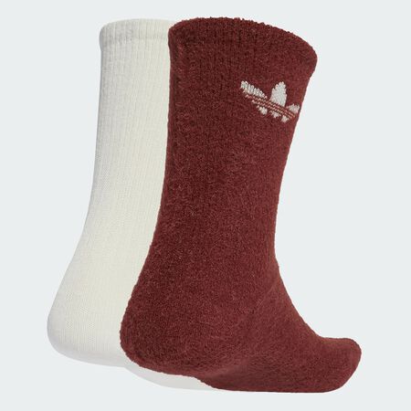 ADIDAS ORIGINALS Chaussettes mi-mollet pelucheuses (2 paires) Fox Brown / Off White MIXTE
