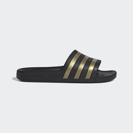 ADIDAS SPORTSWEAR adilette Adilette Aqua Slides Core Black / Gold Metallic / Core Black MEN
