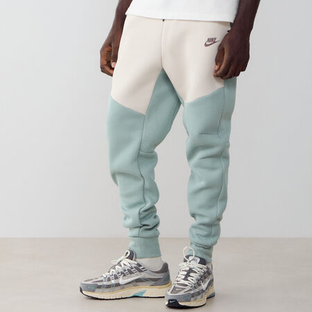 NIKE PANT JOGGER TECH FLEECE BLEU/BEIGE HOMME