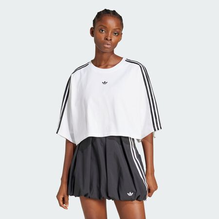 ADIDAS ORIGINALS Adilenium Season 3 Boxy Oversized Tee White WOMEN