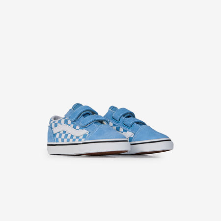 VANS old skool OLD SKOOL V CHECKERBOARD BLUE/WHITE BABIES