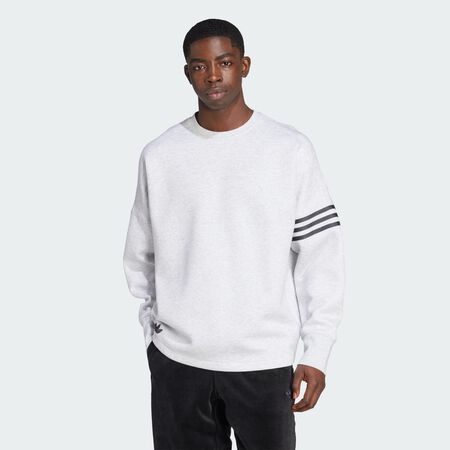 ADIDAS ORIGINALS Neuclassics Long Sleeve Oversized Crew Light Grey Heather MEN