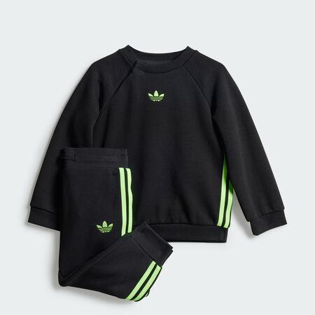 ADIDAS ORIGINALS Ensemble haut ras-du-cou enfants Black / Signal Green CADET