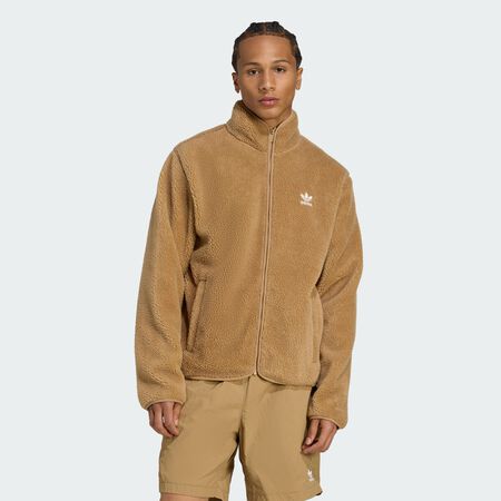 ADIDAS ORIGINALS JACKET FZ TEDDY FLEECE BROWN/WHITE MEN