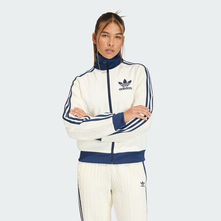 VESTE DE SURVÊTEMENT CLASSIQUE EN MAILLE ADIDAS ORIGINALS : Off White