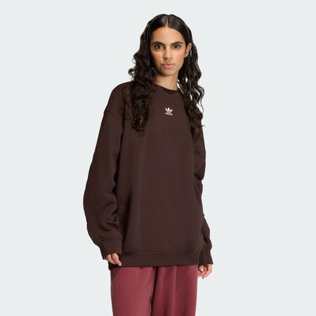 ADIDAS ORIGINALS Sweat-shirt ras-du-cou long molleton Essentials Aurora Coffee FEMME