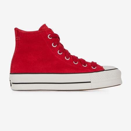 CONVERSE chuck taylor all star CHUCK TAYLOR ALL STAR LIFT HI SUEDE RED WOMEN