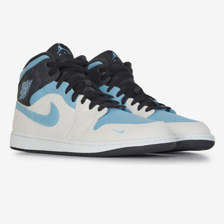 JORDAN AIR JORDAN 1 MID SE BLANC/BLEU HOMME